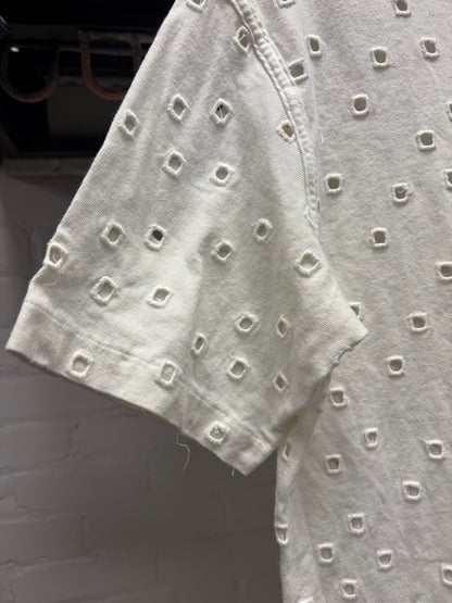 Yohji Yamamoto ‘Y’s’ White Polka Dot Short Sleeve T-Shirt