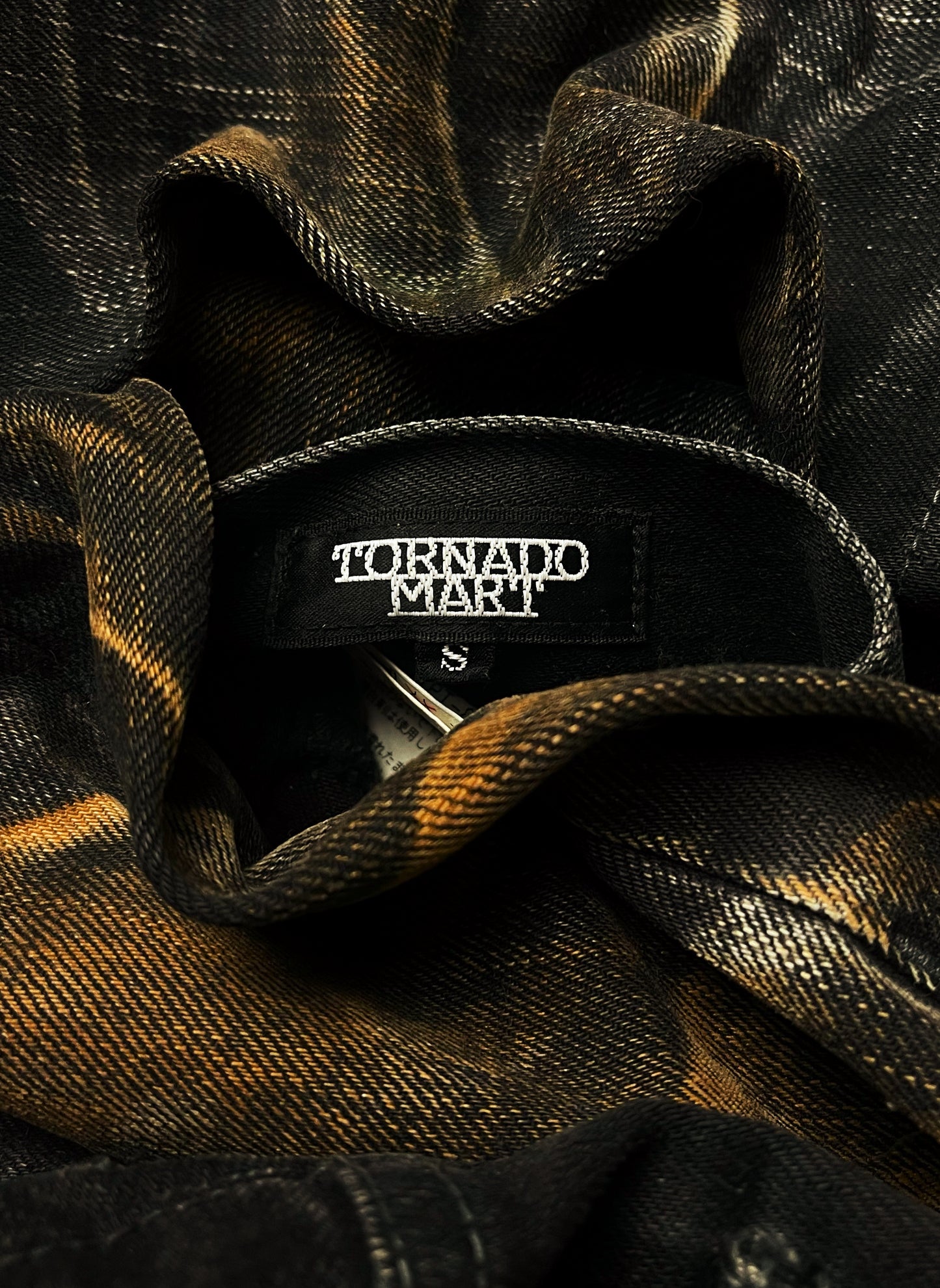 Tornado Mart Washed Black ‘Rust Fade’ Flared Cut Denim