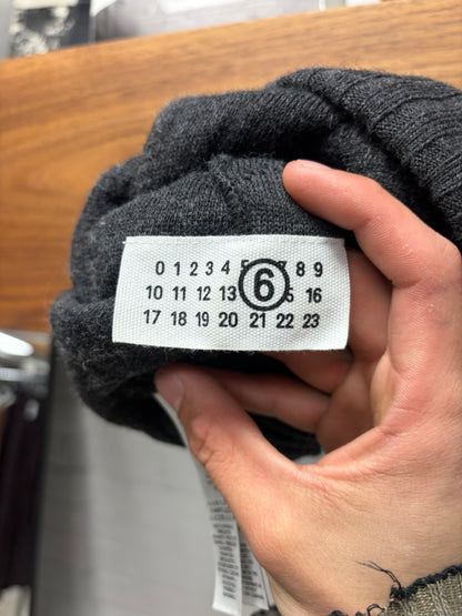 SS2024 Maison Margiela Distressed Grey Ribbed Beanie
