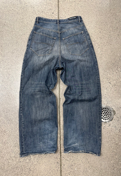 2023 Balenciaga Baggy ‘Slate Blue’ Wide Leg Denim