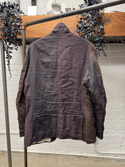 Paul Harnden Shoemaker Patchwork Fade Dyed Linen/Cotton Blazer