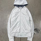 Y-3 By Yohji Yamamoto White Zip-Up Hoodie