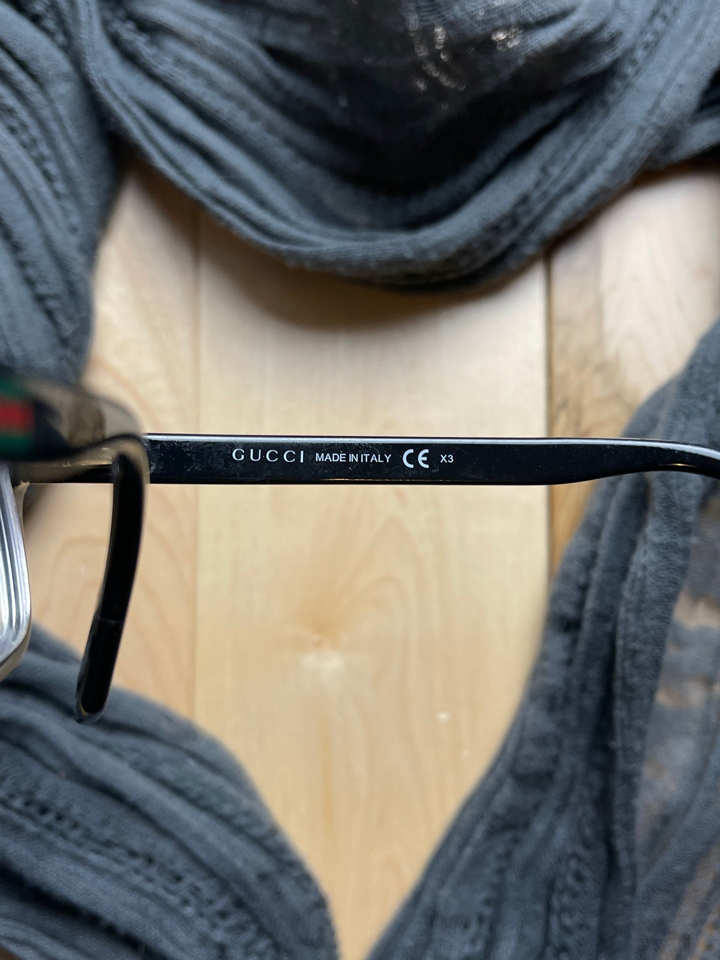 Gucci Red/Green Stripe Prescription Frames