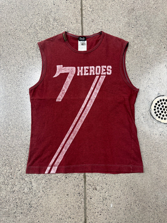 2000s Dolce & Gabbana ‘7 Heroes’ Tank Top