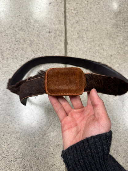 AW2017 Prada ‘Pony-Hair’ Two Tone Cowhide Belt