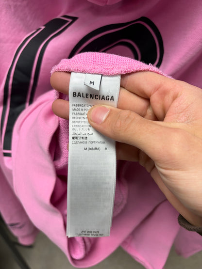 Balenciaga Paris Exclusive Pink ‘Soccer’ Zip Up Hoodie