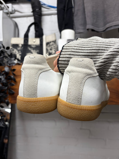 Maison Margiela ‘G.A.T.’ White Leather Low Top Sneakers