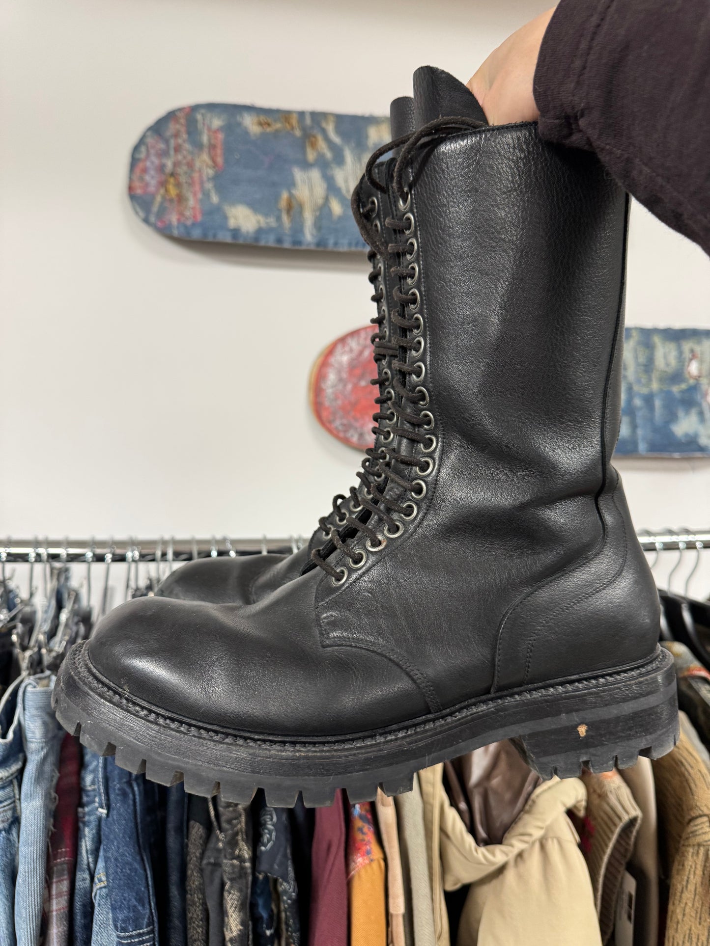 SS2018 Rick Owens ‘Goodyear’ Combat Boots