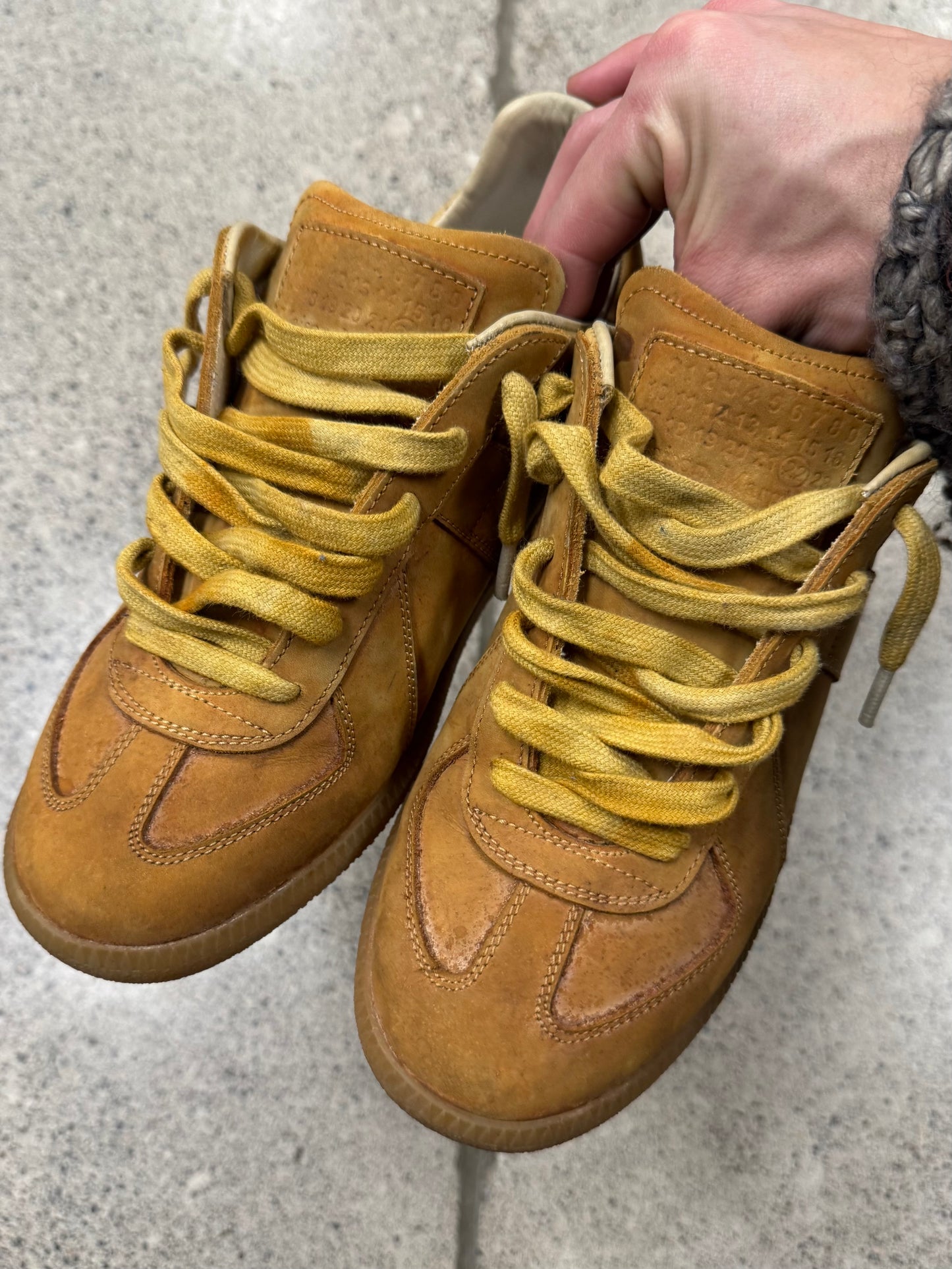 Maison Margiela G.A.T. ‘Wheat’ Suede Low Top Sneakers