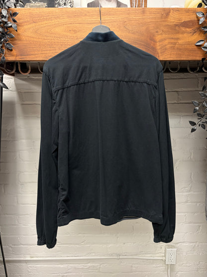 Prada Sport Black Cotton Zip-Up Bomber Jacket