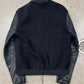 Alexander Wang Black Leather/Wool Hybrid Bomber Jacket