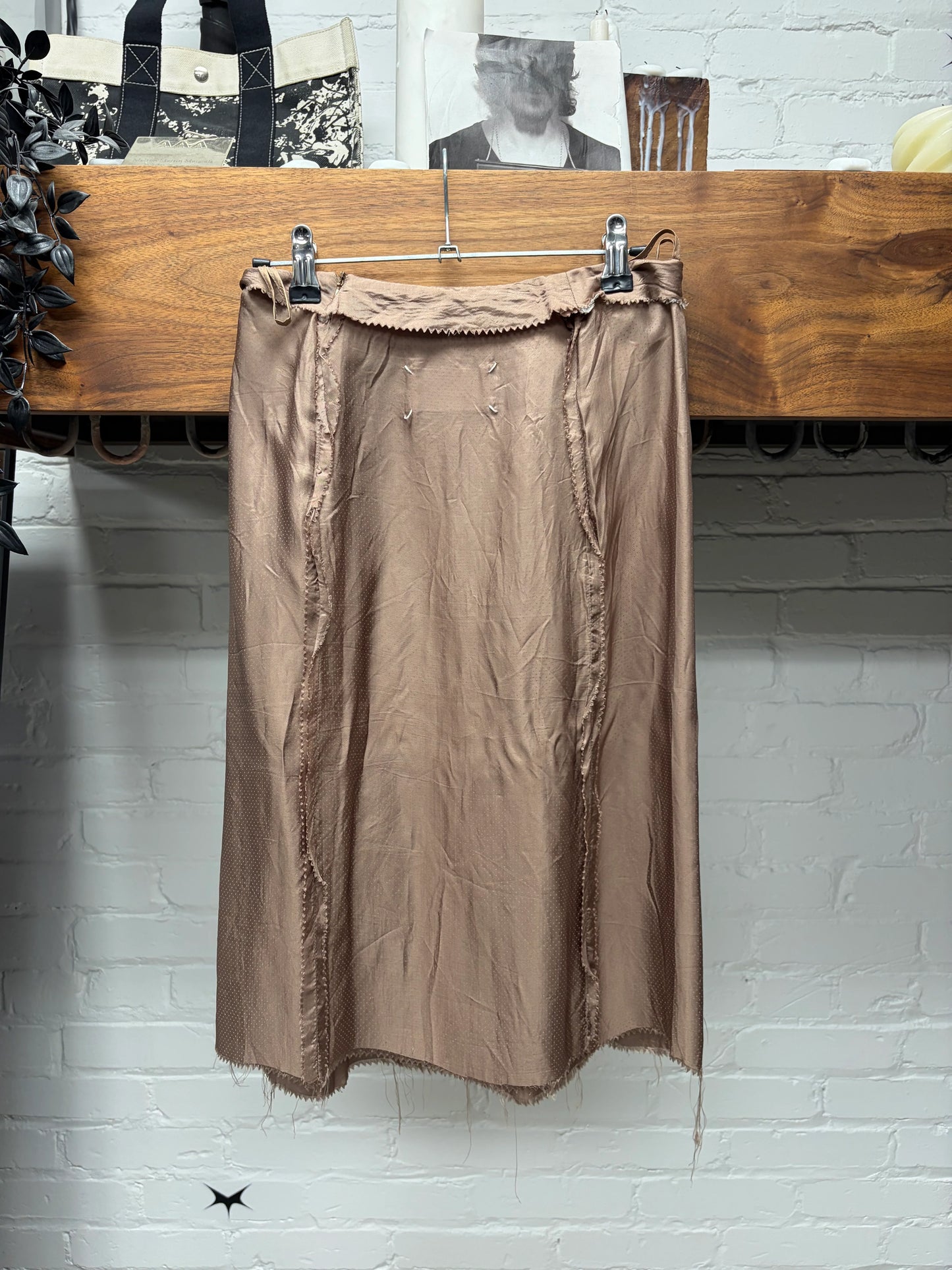 SS2006 Maison Martin Margiela ‘Blank Tag’ Raw Hem Silk Skirt