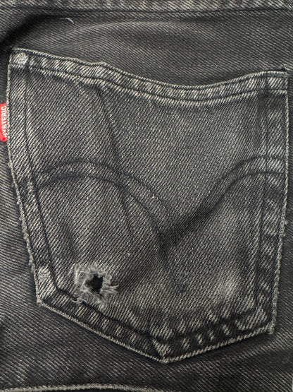 OG Hysteric Glamour ‘Hagi’ Black Patchwork Flared Denim