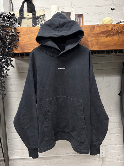 Acne Studios ‘Basic Logo’ Black Oversized Cotton Hoodie