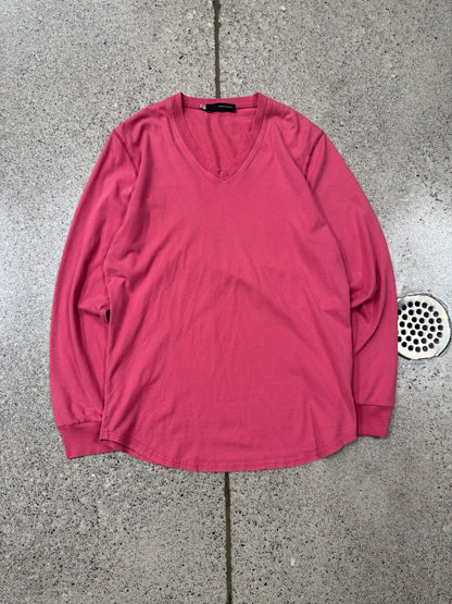 Dsquared2 Pink V-Neck Long Sleeve Shirt