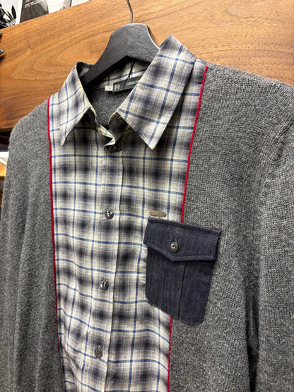 2012 Dsquared2 Hybrid Reconstructed Flannel/Knit Sweater
