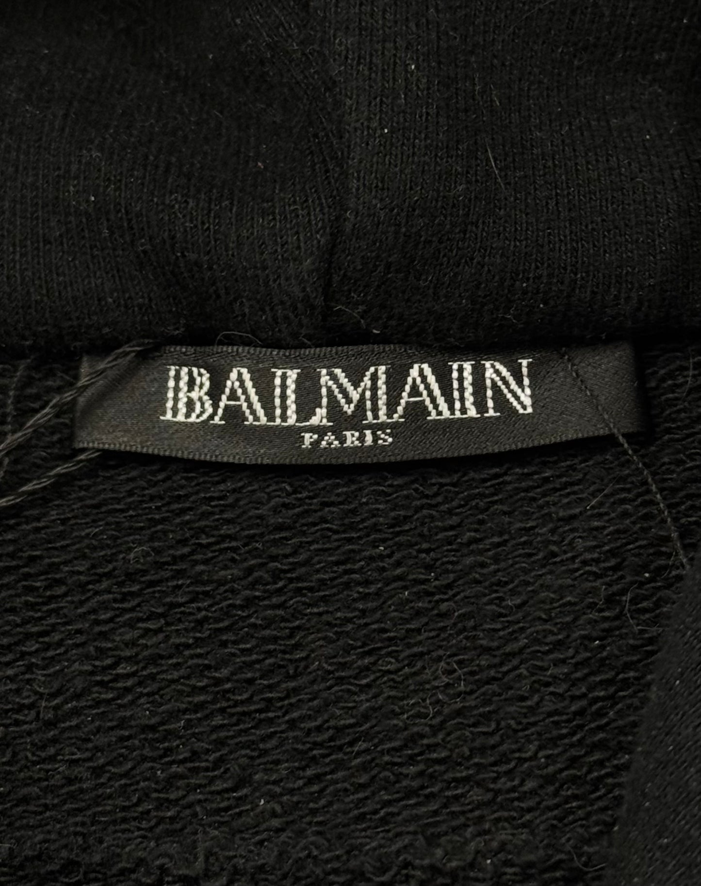 Balmain ‘Side-Zip’ Black Cotton Sleeveless Hoodie