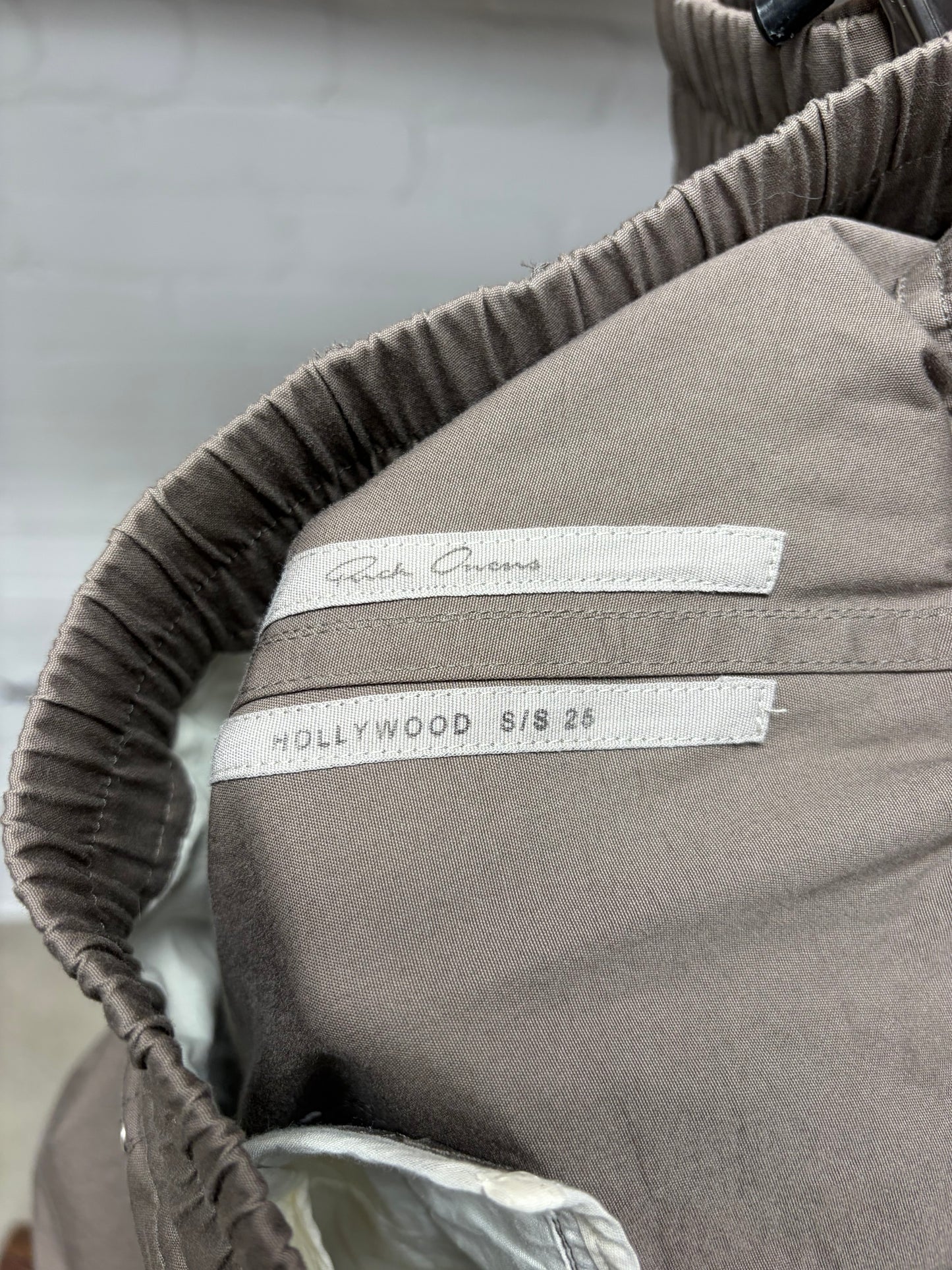 SS2025 Rick Owens ‘Hollywood’ Dust Brown ‘Bela’ Cargo Pants