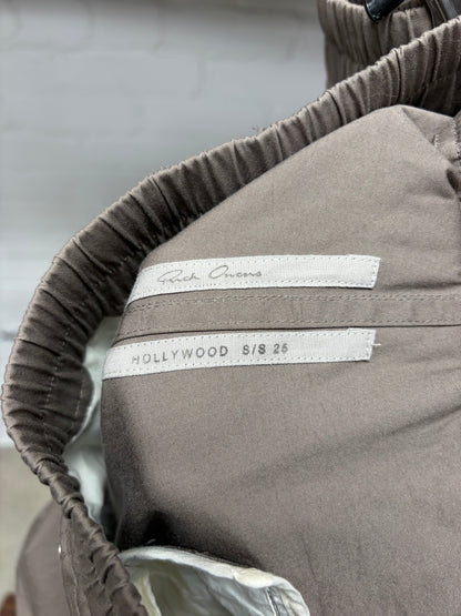 SS2025 Rick Owens ‘Hollywood’ Dust Brown ‘Bela’ Cargo Pants