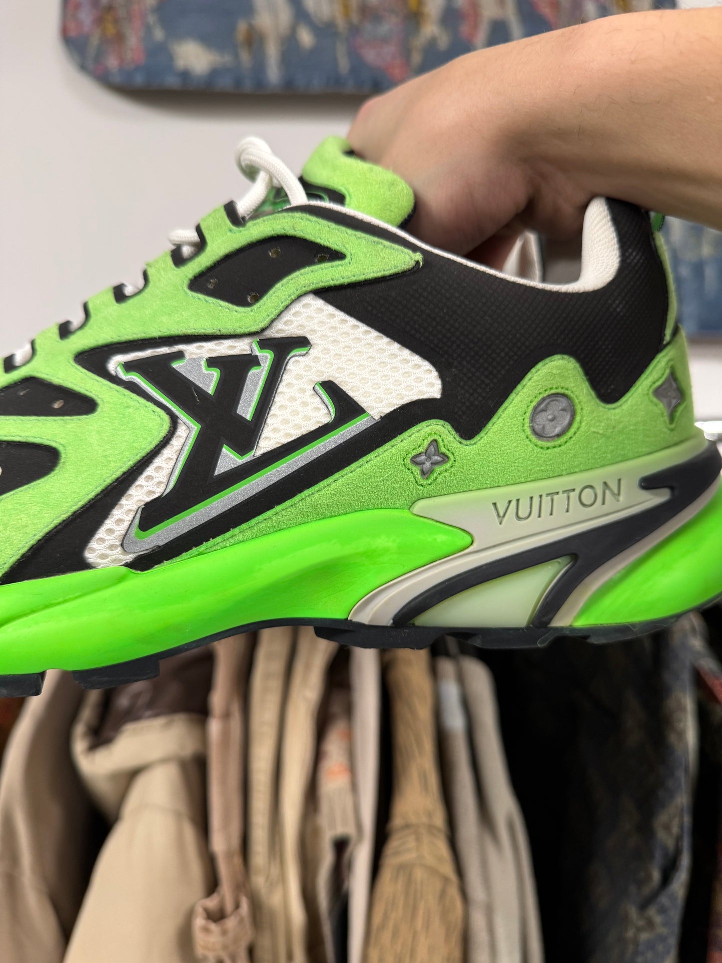 Louis Vuitton ‘Tactic’ Jolt Green/Black Low Top  Sneakers