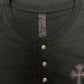 Chrome Hearts Leather Cross Patch Henley Shirt