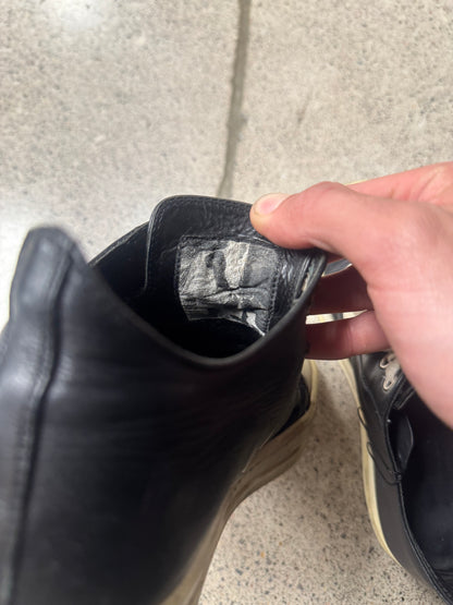 Rick Owens Lambskin Leather ‘Ramones’ Low Top Sneakers