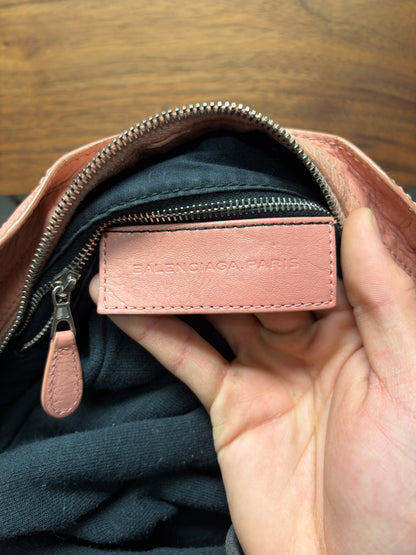 Balenciaga Baby Pink Leather/Silver Hardware ‘City’ Bag