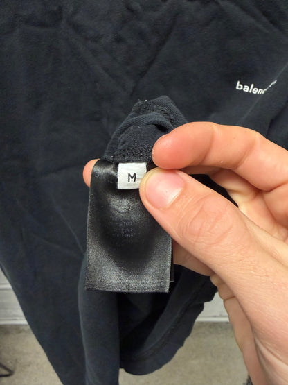 2018 Balenciaga ‘Simple Logo’ Black Short Sleeve Shirt