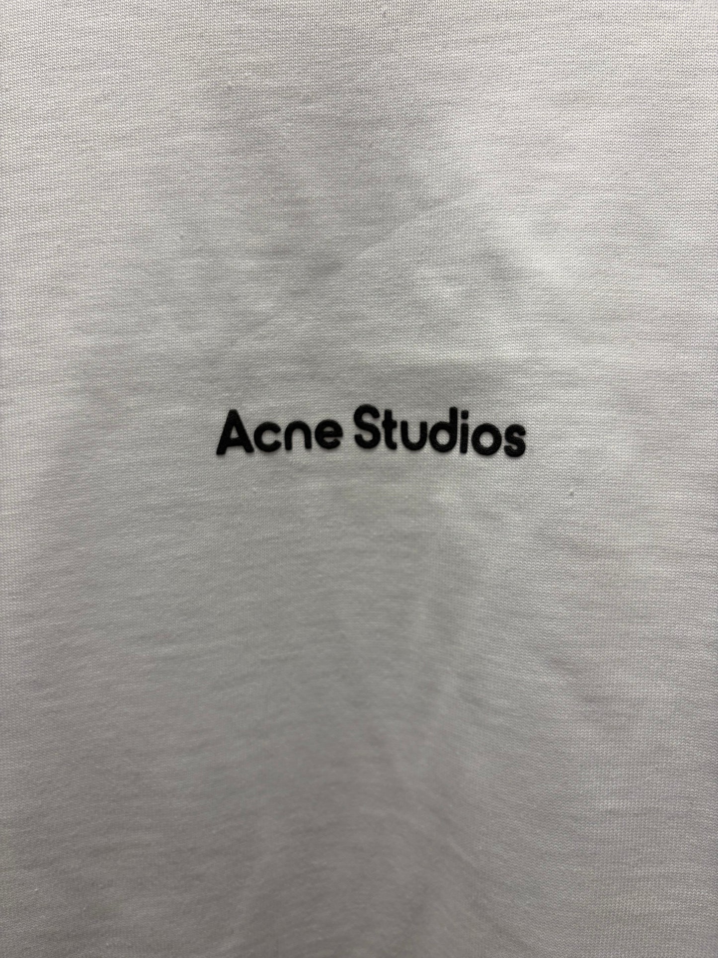 Acne Studios ‘Minimal Logo’ White Oversized Cotton T-Shirt