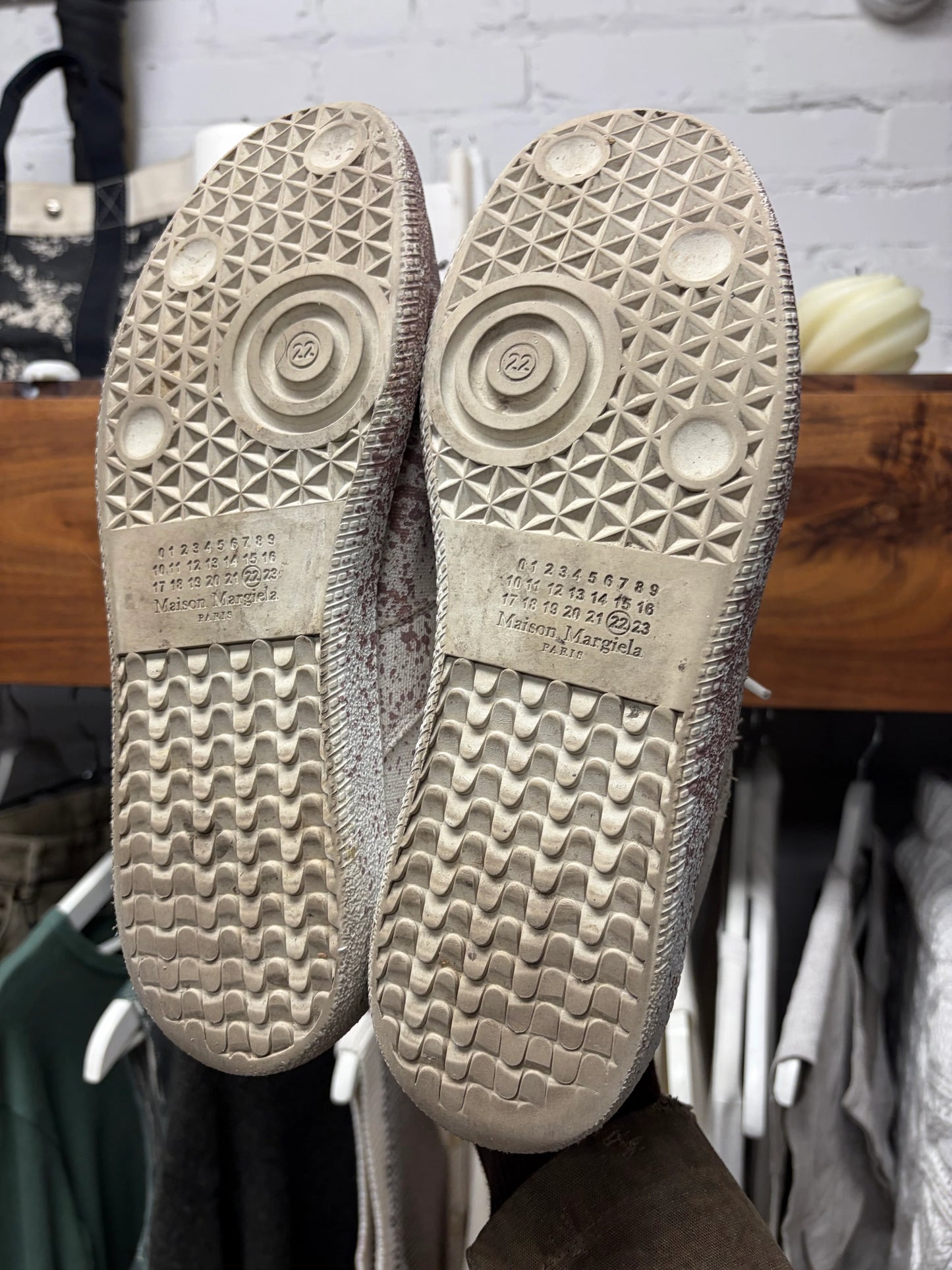 Maison Margiela Paint Splatter G.A.T. Low Top Sneakers