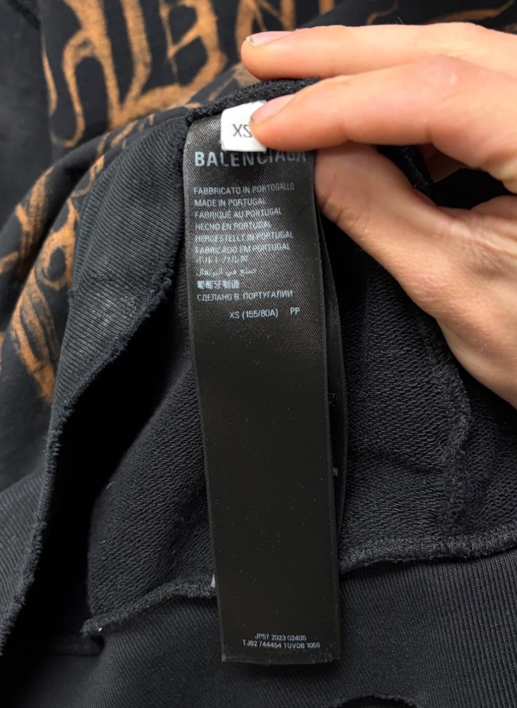 AW2023 Balenciaga ‘Heavy Metal’ Mud/Thrash Distressed Zip Up Hoodie