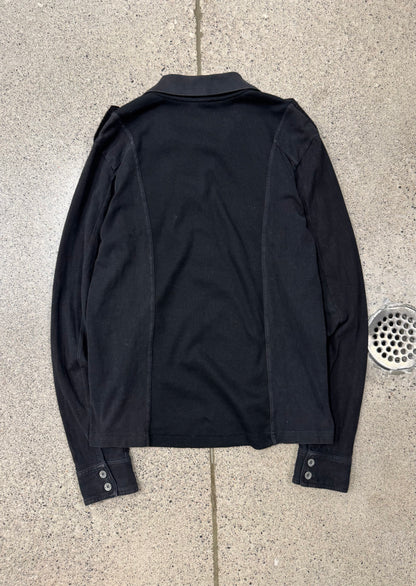 2000s Dolce & Gabbana Ribbed Long Sleeve Polo