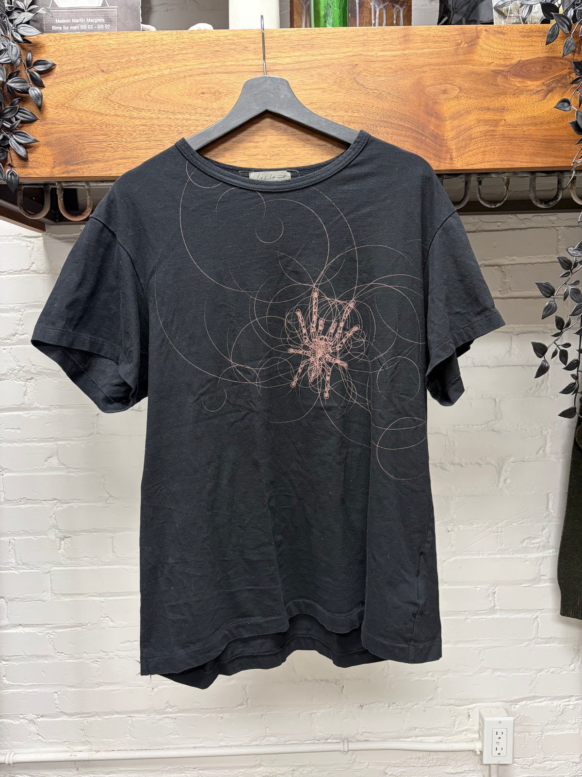 Yohji Yamamoto Pour Homme ‘Spider in the Web’ Black Graphic T-Shirt