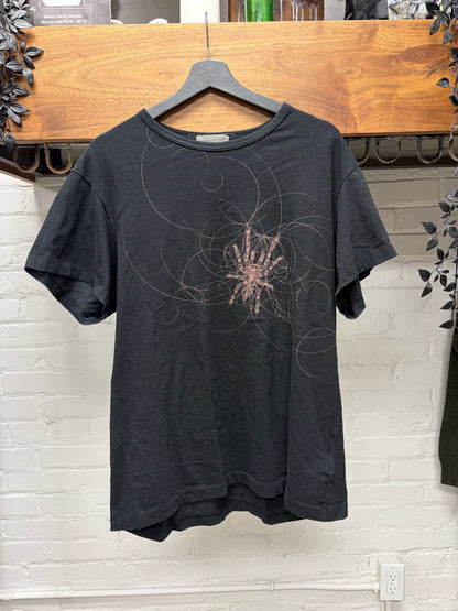 Yohji Yamamoto Pour Homme ‘Spider in the Web’ Black Graphic T-Shirt