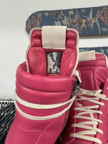 AW2023 Rick Owens ‘Lemon Sole’ Pink Geobasket Sneakers