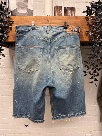 Kapital Blue ‘Bone’ Denim Shorts