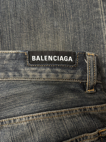 2023 Balenciaga ‘Lost Tapes’ Flared Dirt Wash Denim