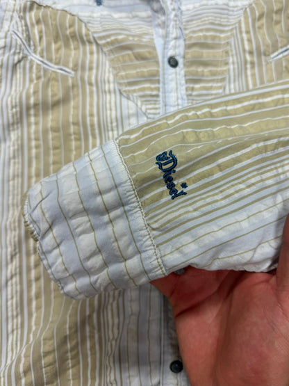 Diesel Western Striped Button Snap Shirt