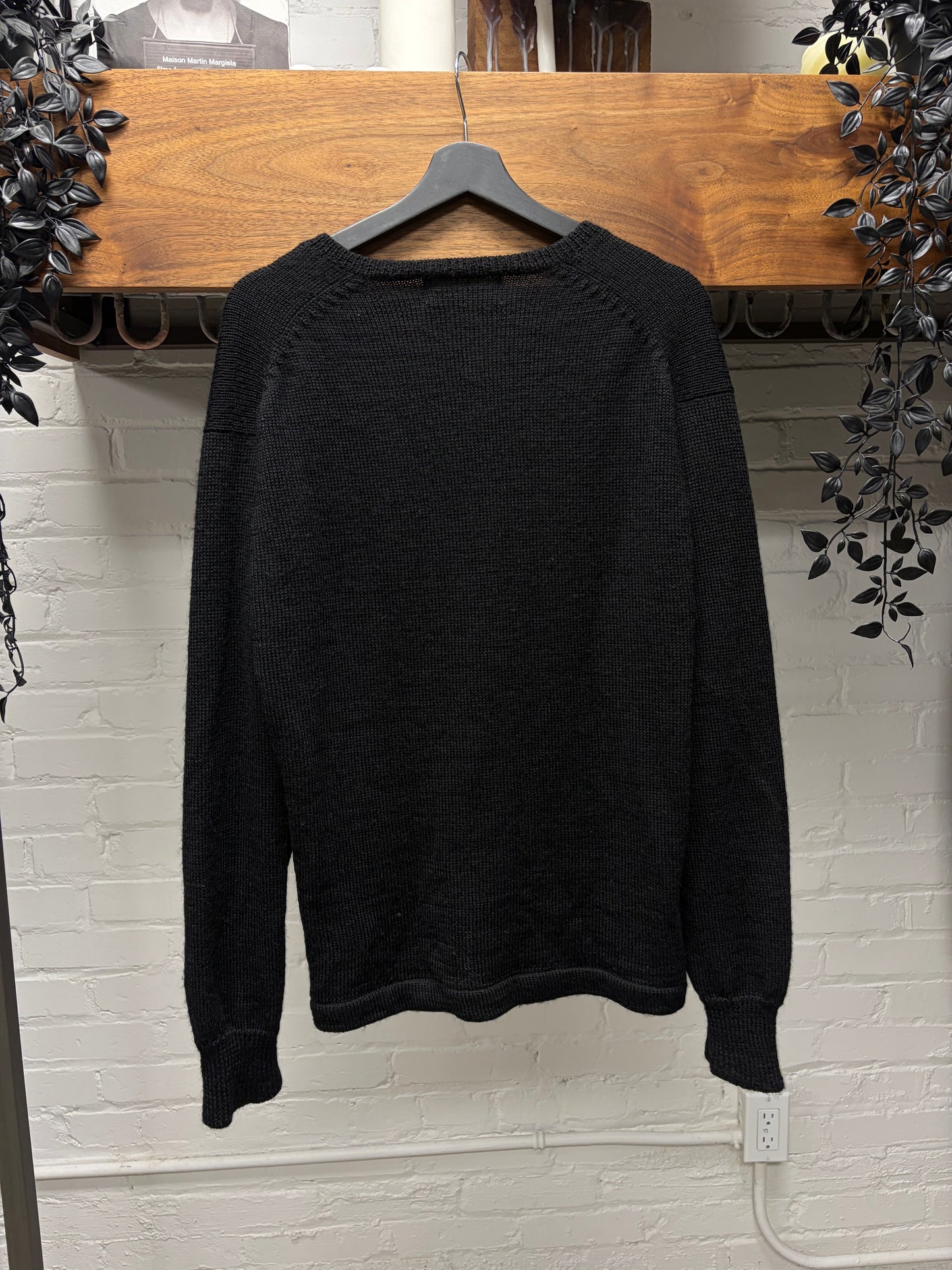 Vintage 90s Comme Des Garçons Homme Zip-Up Knit Bomber Sweater