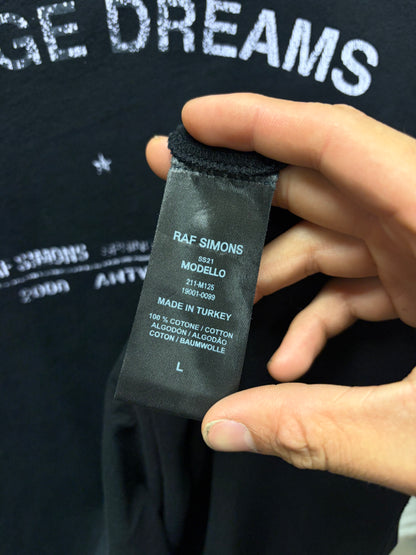 SS2021 Raf Simons ‘Teenage Dreams’ Black Short Sleeve T-Shirt