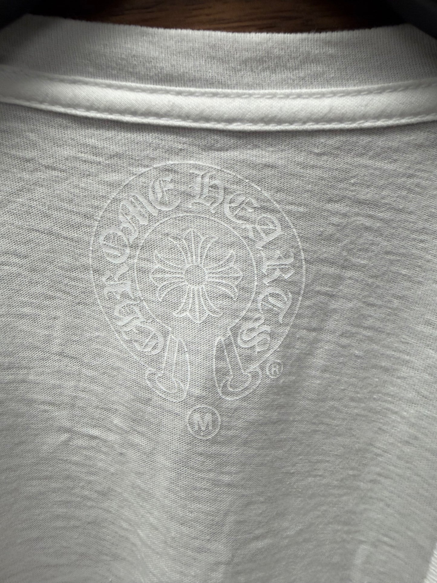 Chrome Hearts ‘Scroll Neck Logo’ White T-Shirt