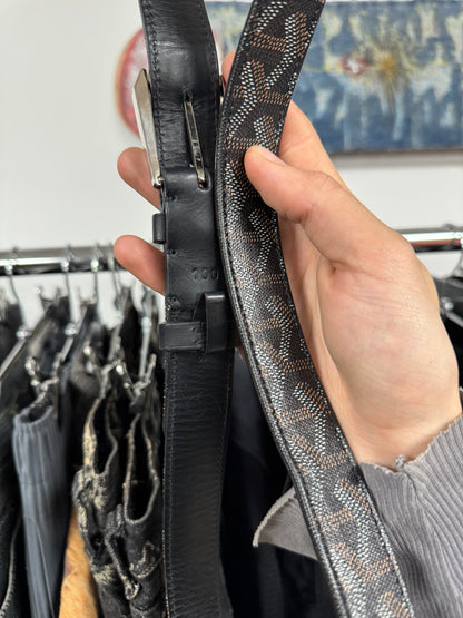 Goyard ‘Fregate’ Black Monogram Belt