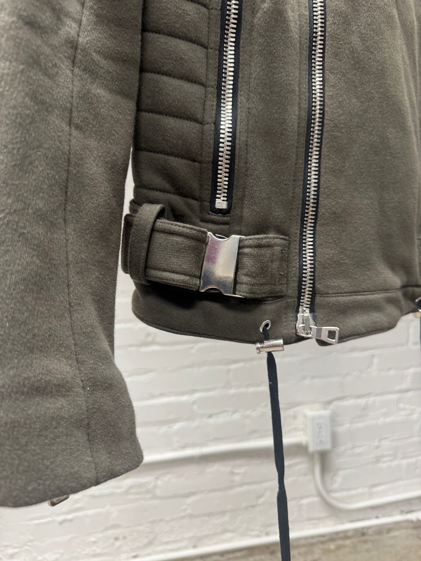 AW2014 Balmain by Olivier Rousteing Cotton Biker Jacket