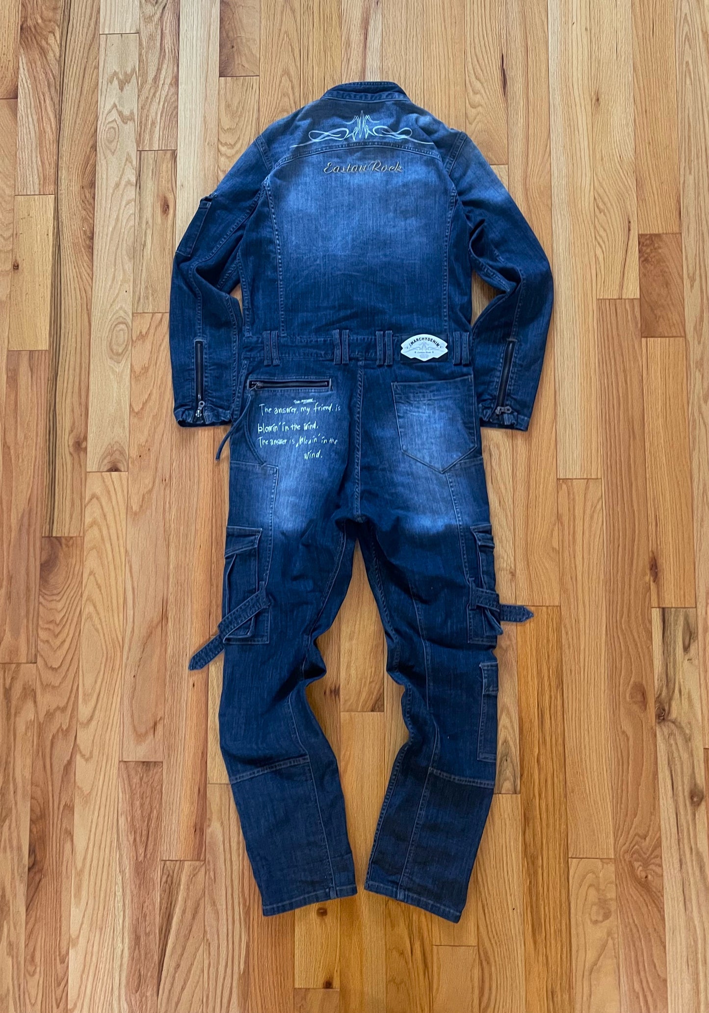 PPFM Denim Double Skull Boiler Suit