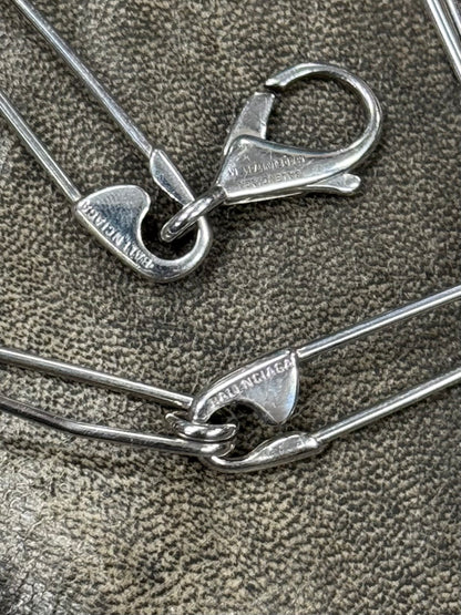 Balenciaga ‘Safety Pin’ 925 Silver Bracelet