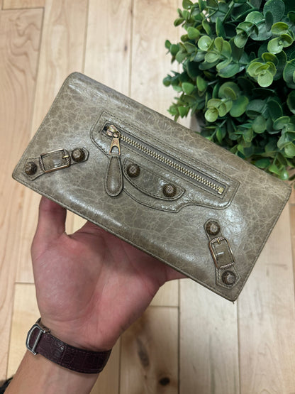Balenciaga ‘City’ Brown Calfskin Leather Wallet