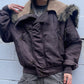 2000s Dolce & Gabbana Split Hood Fur Lined Brown Bomber Jacket