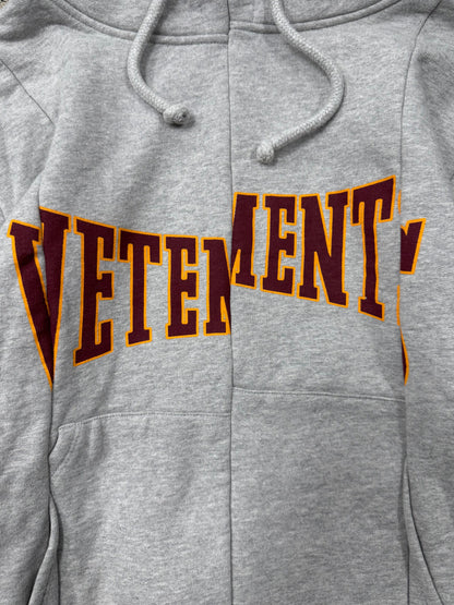 AW2016 Vetements ‘Collegiate’ Split Logo Hoodie
