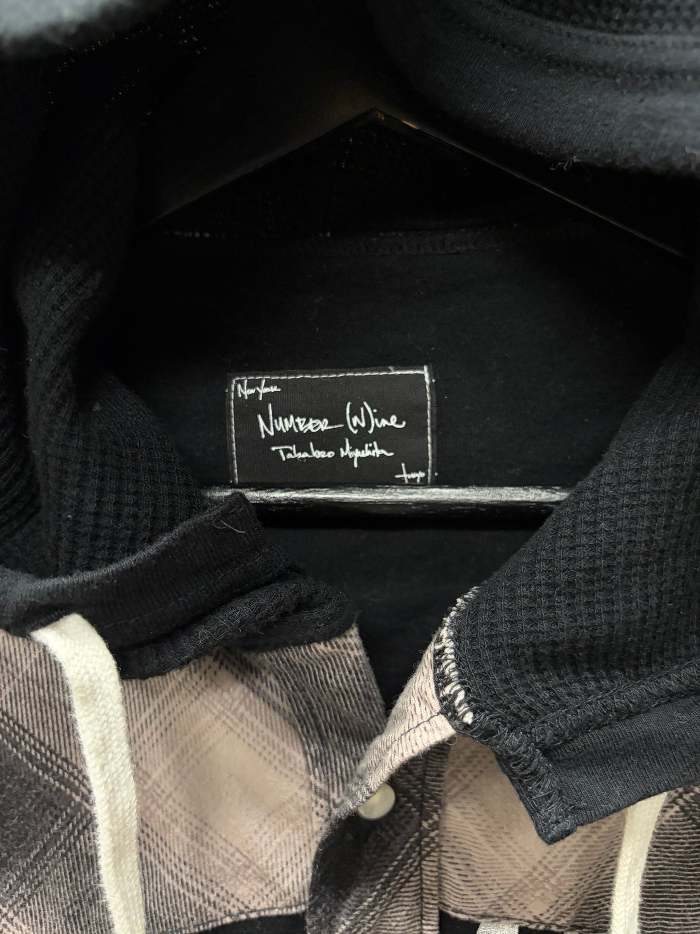 AW2005 Number (N)ine ‘The High Streets’ Reconstructed Thermal Hooded Flannel