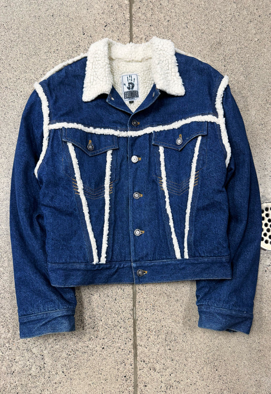 Vintage 90’s Jean Paul Gaultier Shearling Denim Jacket